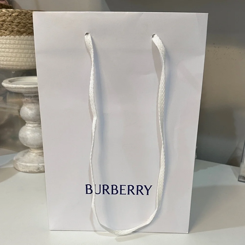 Burberry White Gift Bag with Rope Handles